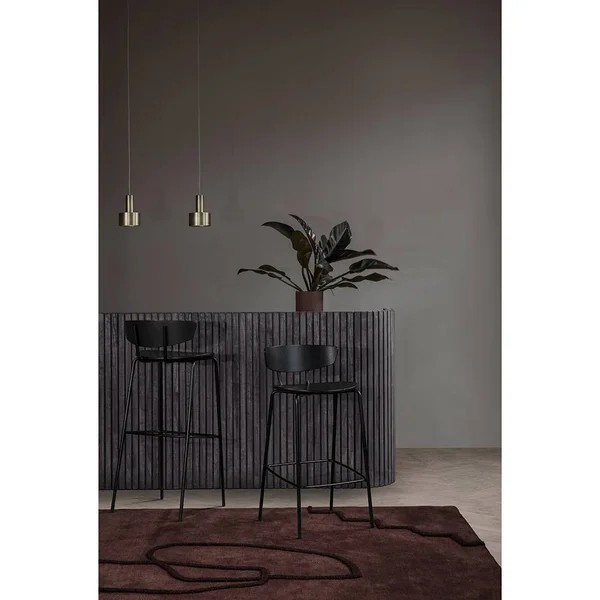 Ferm Living Herman Bar Stool - Black, Low
