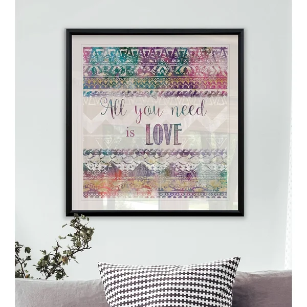 Boho Love -Framed Giclee Print - 38x38