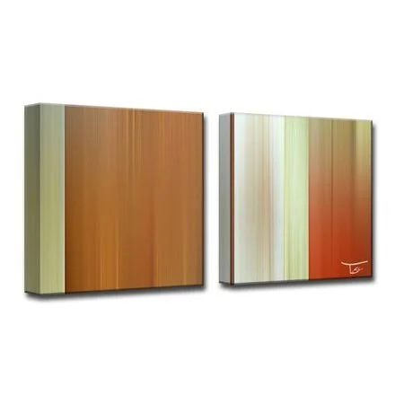 Wrought Studio Blur Stripes LXIII' 2 Piece Painting Print on Wrapped Canvas Set by Tristan Scott, Size: 12 inch H x 24 inch W x