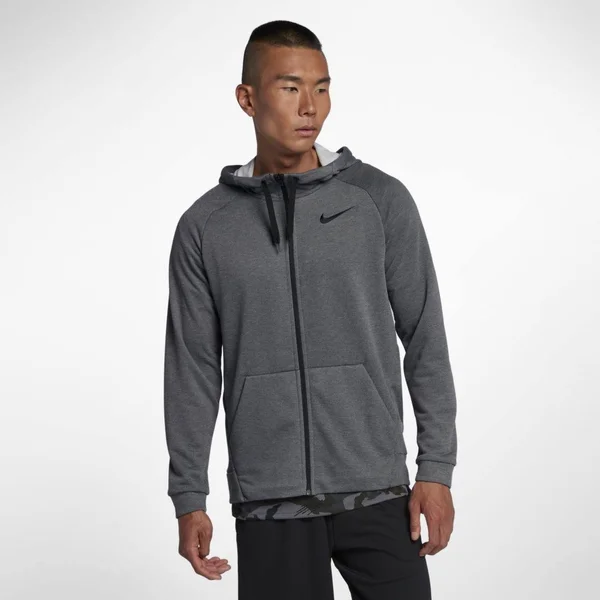 Men's Dry Training Full-Zip Hoodie Nike Charcoal