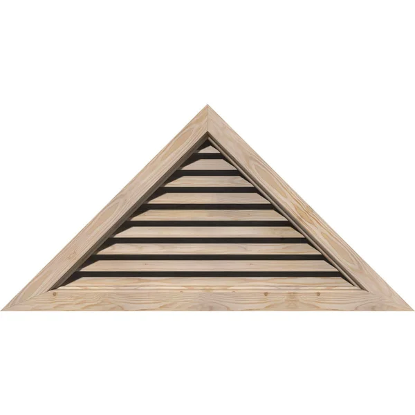 Ekena Millwork GVWTR52X2100SFPPI 52x22W x 21 5/8x22H Triangle Gable Vent (65 3/4x22W x 27 3/8x22H Frame Size) 10/12 Pitch: Prime