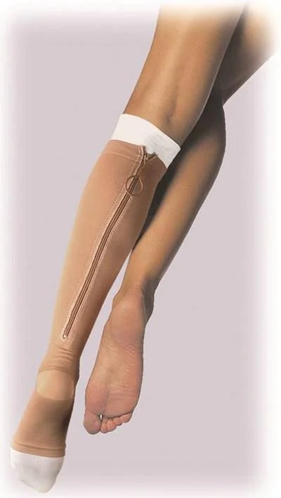 Jobst Ulcercare w/ Zipper, Beige, XXX-Large, Left