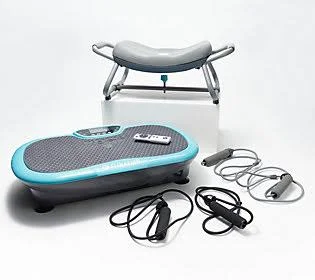 FitNation Rock N Fit Whole Body Vibration Platewith Seat, Teal