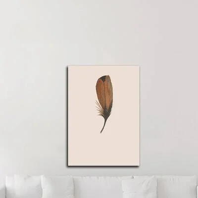 &Feather 08& by Incado - Graphic Art Print on Canvas Bungalow Rose Size: 21x22 H x 15x22 W x 1.5x22 D