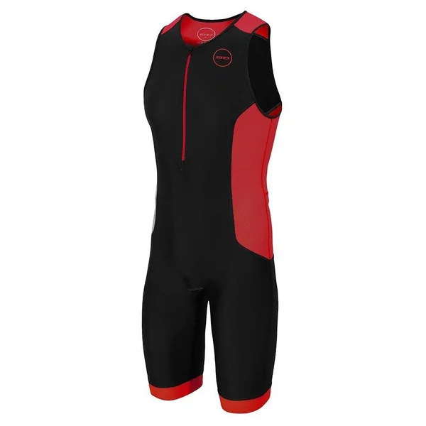 Zone3 Men's AquaFlo Plus Trisuit L, Black/Grey/Red
