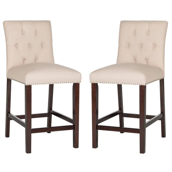 Safavieh Norah Beige Counter Stool (Set of 2)