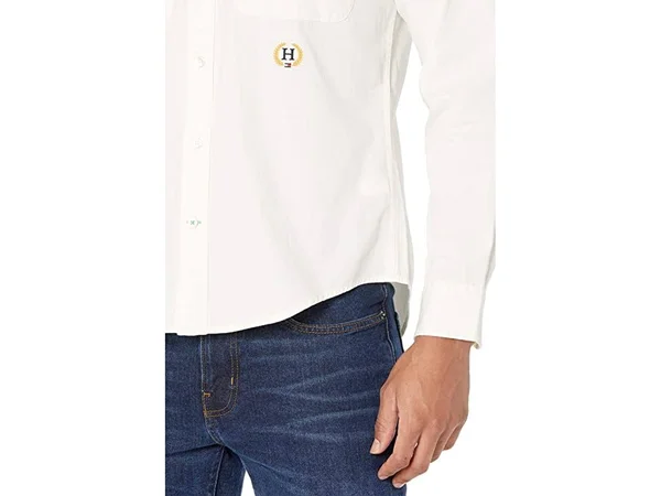 Tommy Hilfiger Hargrove Twill Captain Shirt Men's Clothing Sky Captain : XL