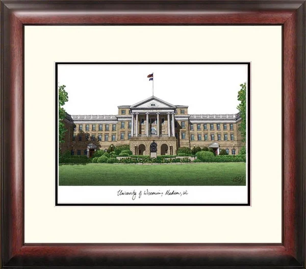 University of Wisconsin - Madison Alumnus Framed Lithograph