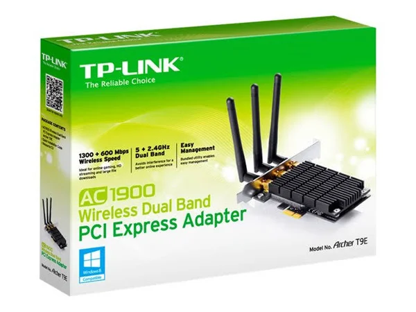 TP-Link Archer T9E Dual-Band Network Adapter - PCIe - 802.11b/a/g/n/ac - Detachable Antenna