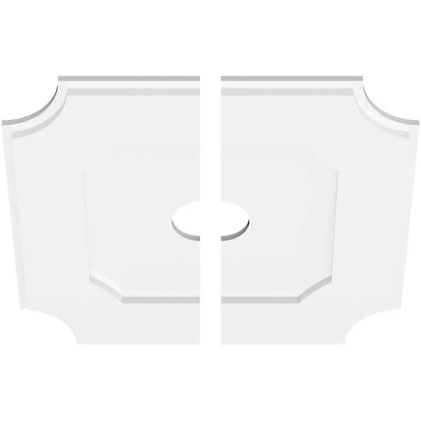 20 inchod x 3 inchid x 12 inchc x 1 inchp Locke Architectural Grade PVC Contemporary Ceiling Medallion - Two Piece