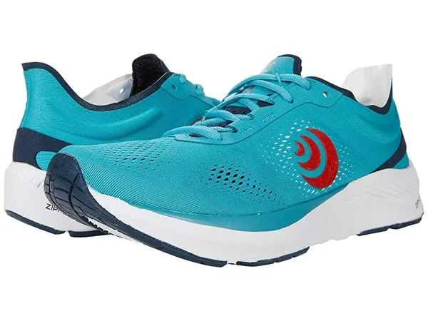 Topo Athletic Cyclone Running Shoe - Men's Cyan/Red, 10.5