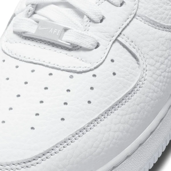 Nike White and Grey Air Force 1 07 Craft Sneakers