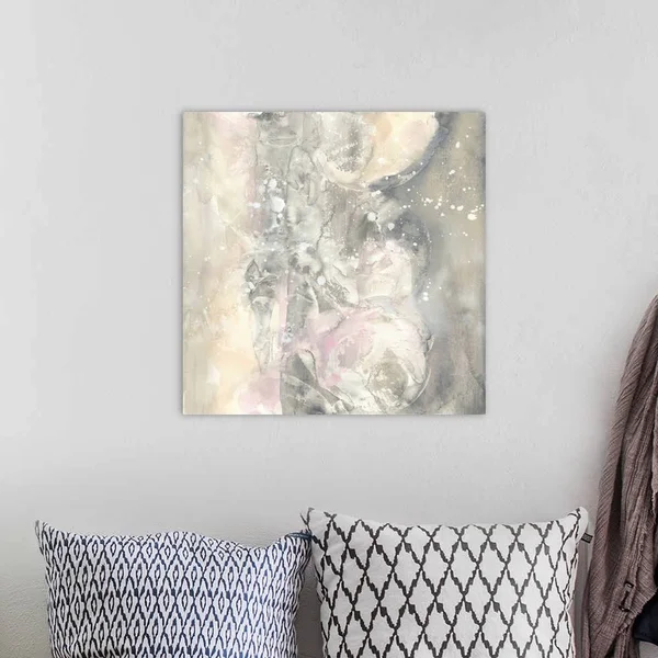 Blushing Snowflakes I - Canvas Wall Art, 20x20, Great Big Canvas