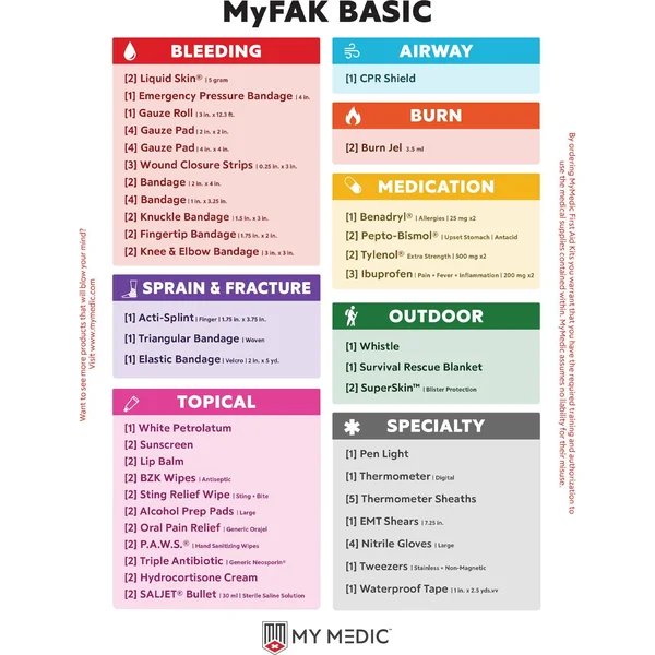 MyMedic MyFAK, First Aid Kit Orange, Basic