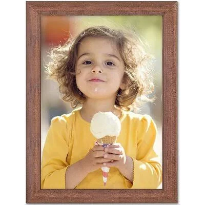 5x7 Picture Frame, Photo Frame Made of Solid Wood and High Definition Plexiglass for Wall or Tabletop Display Pictures, brown-1
