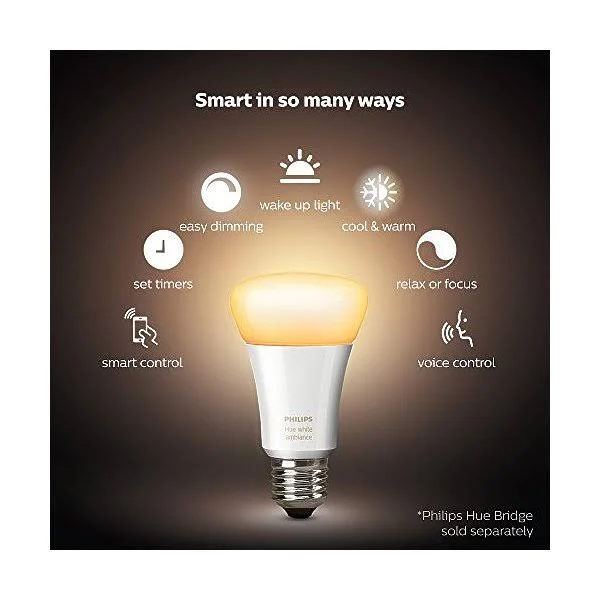 Philips Hue White Ambiance A19 LED Recipe Kit - Adjustable White - 60 Watt