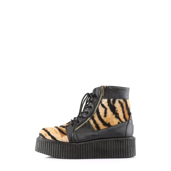 Demonia - V-CREEPER-571 10, Black Vegan Leather