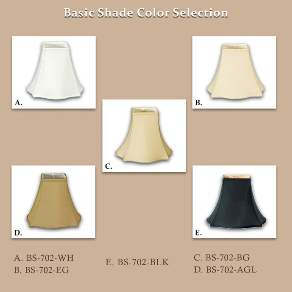 Royal Designs Fancy Square Bell Antique Gold Lamp Shade, 5 x 12 x 9.75