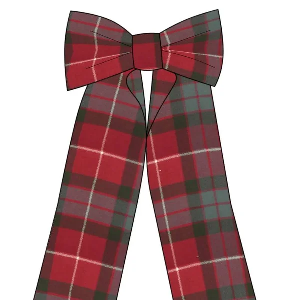 Big Wool Plaid Bow (Fraser Red Weathered)