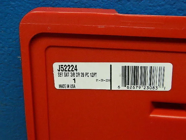 Proto J52224 3/8x22 Drive 20 Piece Metric Socket Set - 12 Point