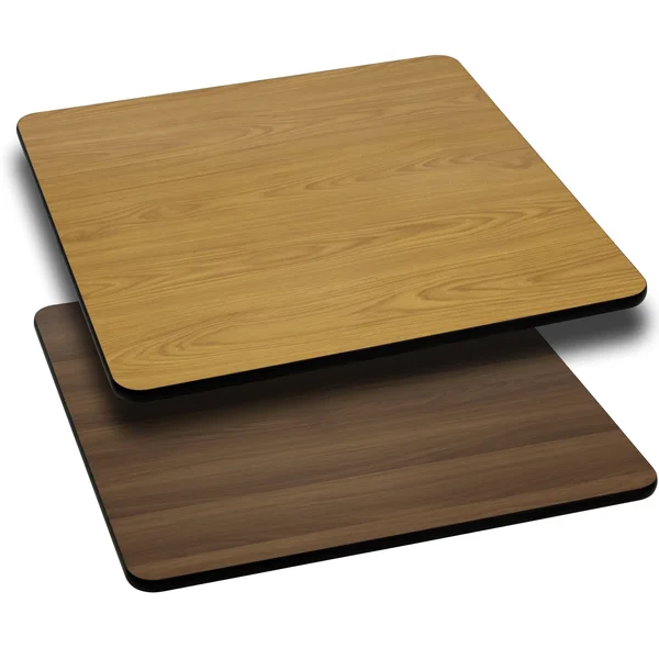 Flash Furniture 36 inch Square Table Top with Natural or Walnut Reversible Laminate Top