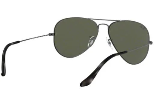 Ray Ban RB3025 Aviator Large Metal Sunglasses - 919031 Sand Trasparent Grey/Green