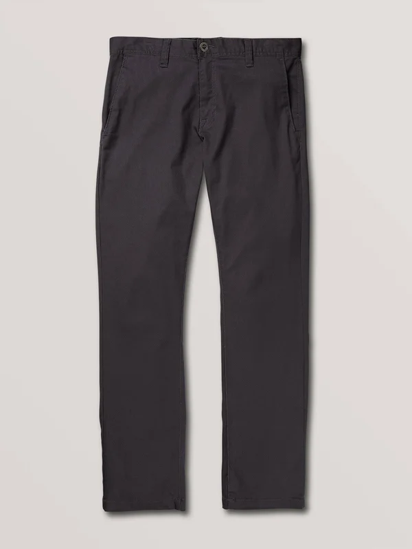 Mens Pants Frickin Modern Stretch Chino in Charcoal, 33x32, Cotton/Elastane/Polyester, Volcom