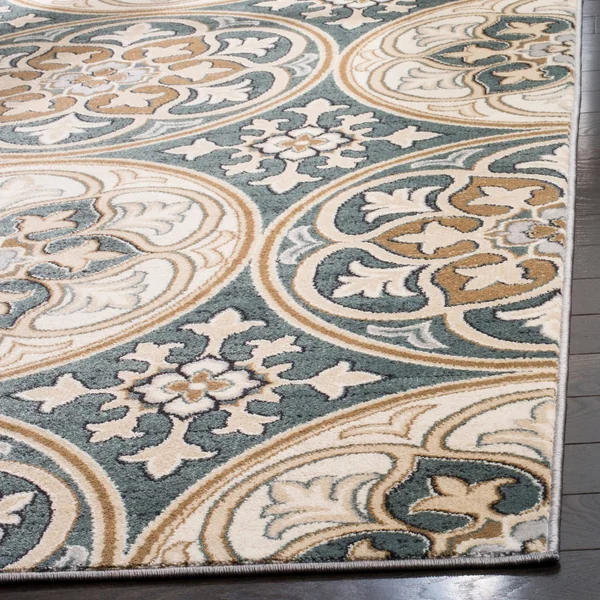 Safavieh LNH341C Lyndhurst Slate Blue, Beige Area Rug - 8& x 11&