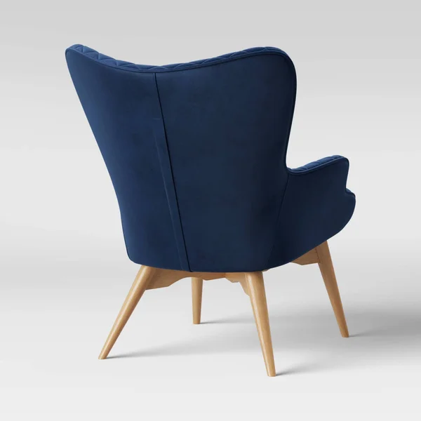 Ducon Modern Stitched Accent Chair with Ottoman Navy - Project 62