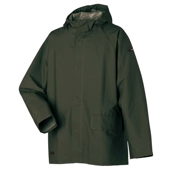 Men's Helly Hansen Mandal PVC Rain Jacket - Xs, Army Green by Gemplers