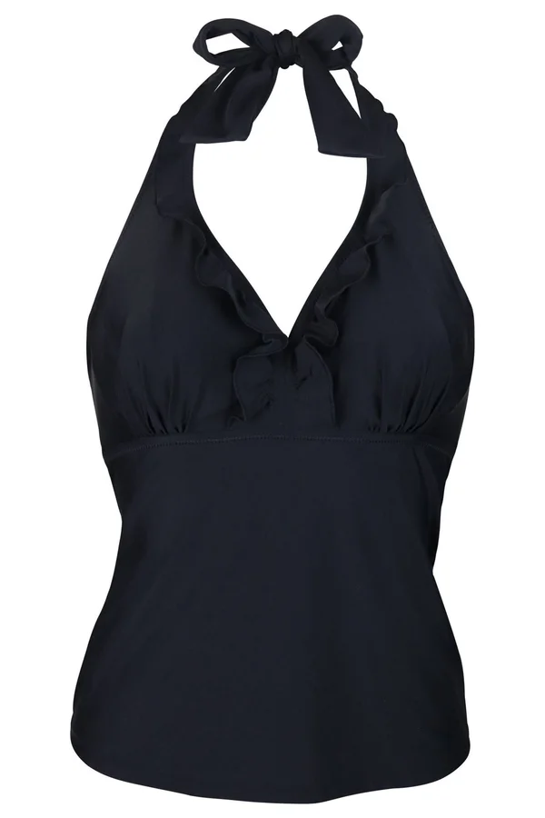 Pour Moi Splash Underwire Halter Tankini Swim Top, Black (6011) 34c
