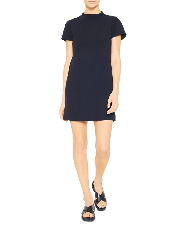 Theory Jasneah Admiral Crepe Mini Dress 4, Deep Navy