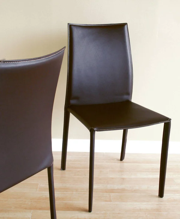 Baxton Studio Rockford Brown Leather Dining Chair (Set of 2)
