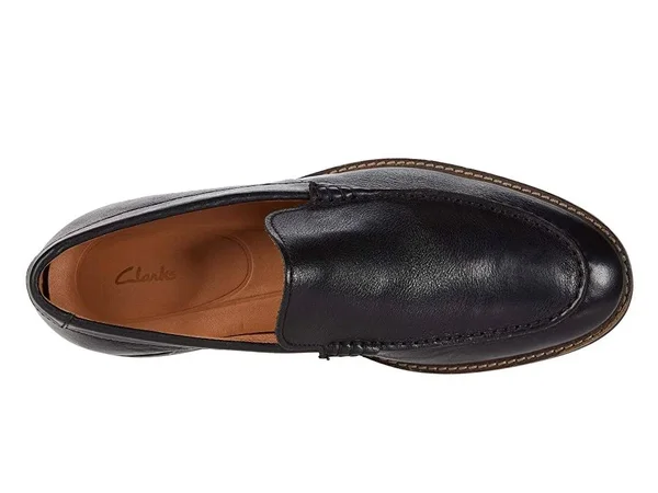 Clarks Men's Atticus Edge Loafer - Size: 12, Black Leather