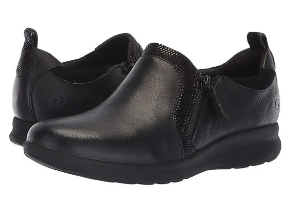 Clarks Women's Un Adorn Zip Slip-On, Size: 5.5, Black