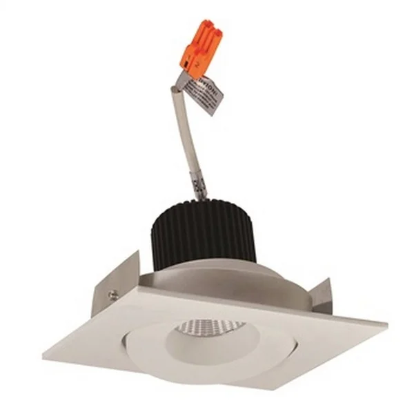 Nora NIO-4SG40XMPW 4x22 Iolite Square Surface Gimbal Adjustable TRIM, 800lm, 4000K, Matte Powder White