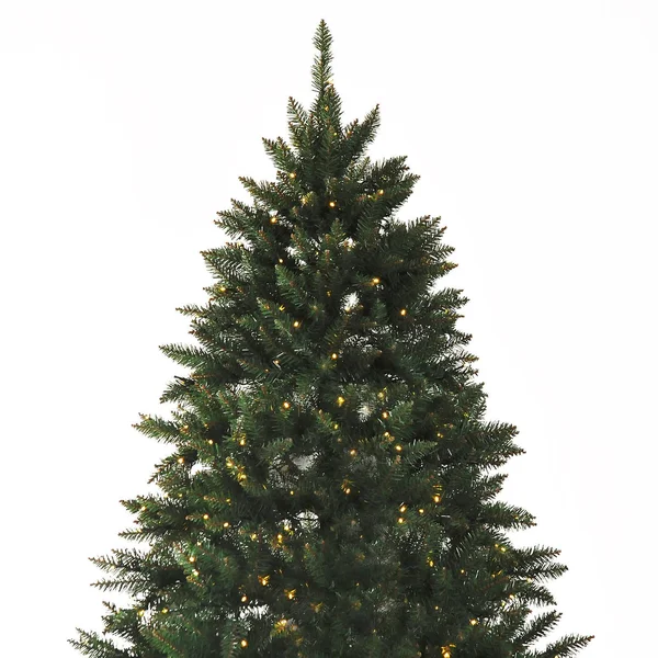 HOMCOM 7& PVC 700 Pre Lit White LED Artificial Christmas Tree - Green