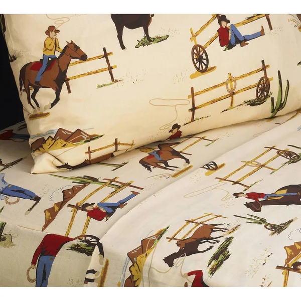 Sweet Jojo Designs Wild West Cowboy Collection Twin Sheet Set