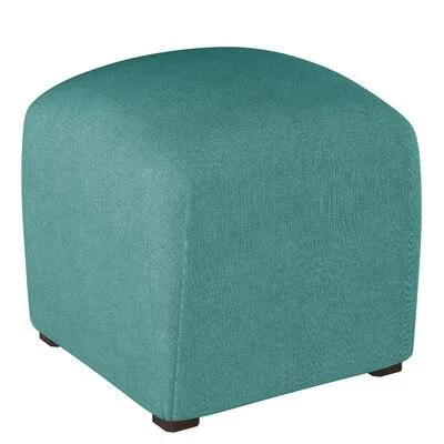 17x22 Wide Square Cube Ottoman Wayfair Custom Upholstery Body Fabric: Linen Laguna