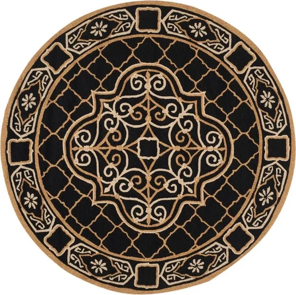 Safavieh Easy Care Rug Collection EZC729D - Black - Gold - 8& x 10&