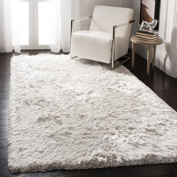 Safavieh Ocean Shag Ivory 6 ft. x 9 ft. Solid Area Rug