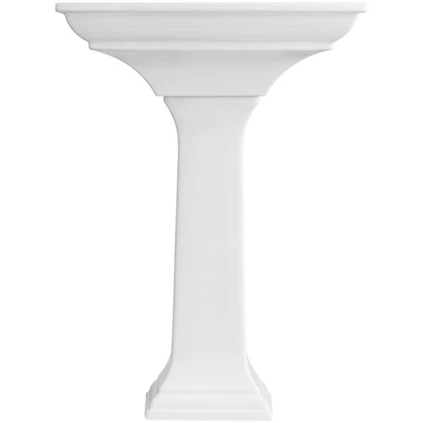 KOHLER K-2344-1-0 Memoirs Stately 24 In. Pedestal Bathroom Sink with Single Faucet Hole - White
