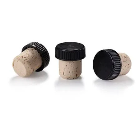 Widgetco 21.5mm Natural T-Cork with Black Top, Size: Qty 500