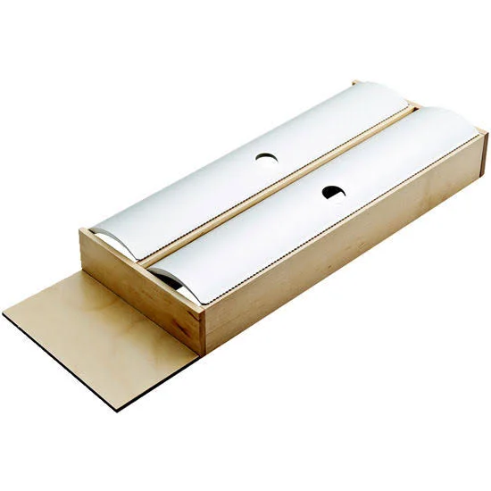 Hafele Fineline Refillable Roll Wrap Holder Drawer Organizer - Finish Birch