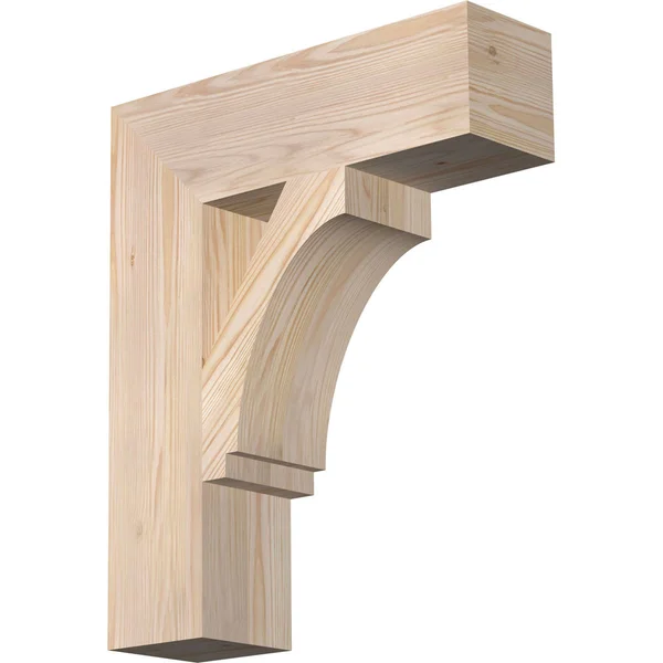Ekena Millwork BKT06X20X24IMP05SDF 5 1/2x22W x 20x22D x 24x22H Imperial Block Smooth BRACKET, Douglas Fir