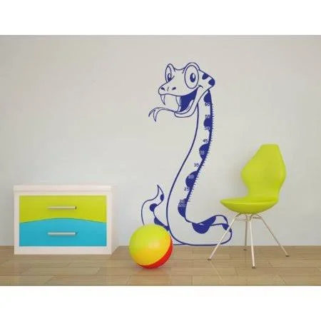 Kids Growth Chart Snake Wall Decal - Height Wall Ruler Decal - Sticker, Mural Vinyl Art Home Decor - 1925 - Light Brown, 36in x 7
