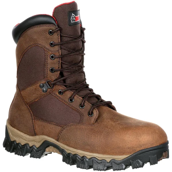 Rocky Men's AlphaForce Composite Toe Waterproof 600G Insulated Work Boot Brown