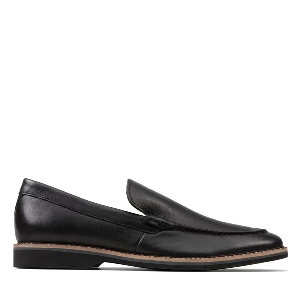 Clarks Men's Atticus Edge Loafer - Size: 12, Black Leather
