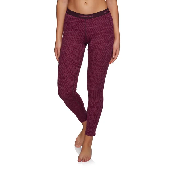 Icebreaker Women's 250 Vertex Legging - XL - Mountain Dash Jacquard Prism - Velvet