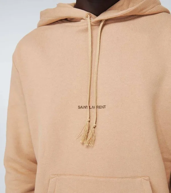 Saint Laurent Logo Printed Sweatshirt - Natural - Hoodies